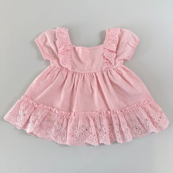 shabby chic Other - Shabby Chic Girls Pink Eyelet Ruffle Top Lined Size XS - 4   New With Tags